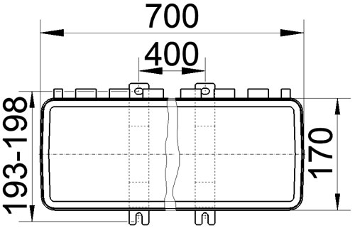 Maßzeichnung m1812002 Draufsicht